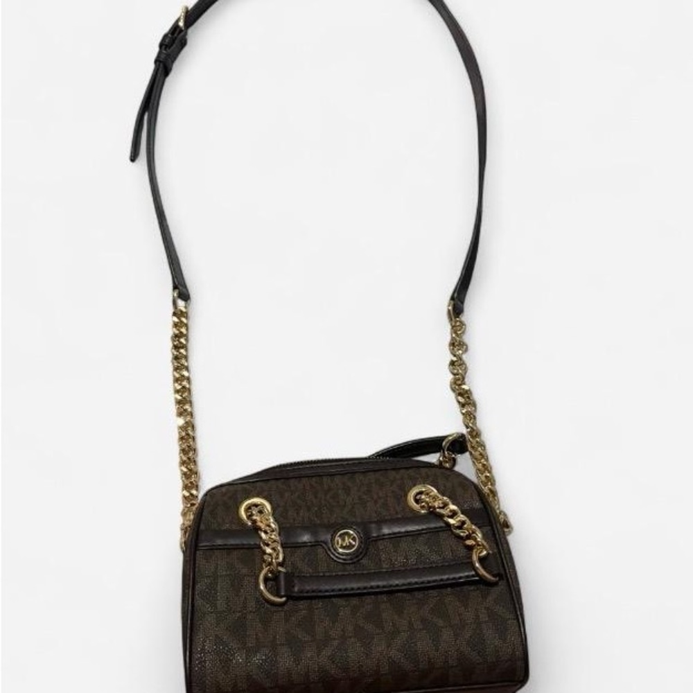 Michael‎ Kors Signature Brown and Gold Shoulder Bag